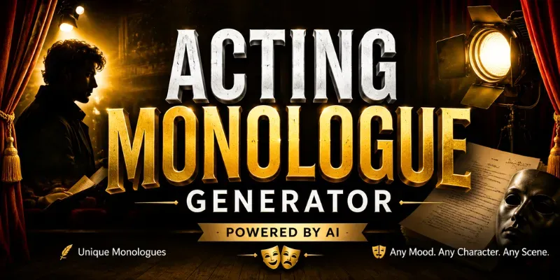 Acting Monologue Generator generated by undefined