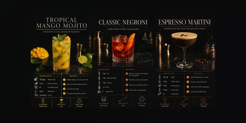 Cocktail Drink Recipe Card Generator generated by undefined
