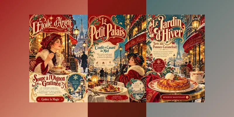 Elegant Winter Belle Epoque Poster Art