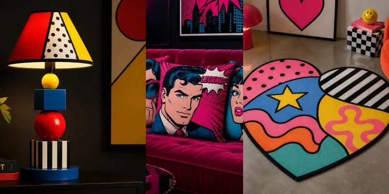 Vibrant Pop Art Home Decor Assets generated by undefined
