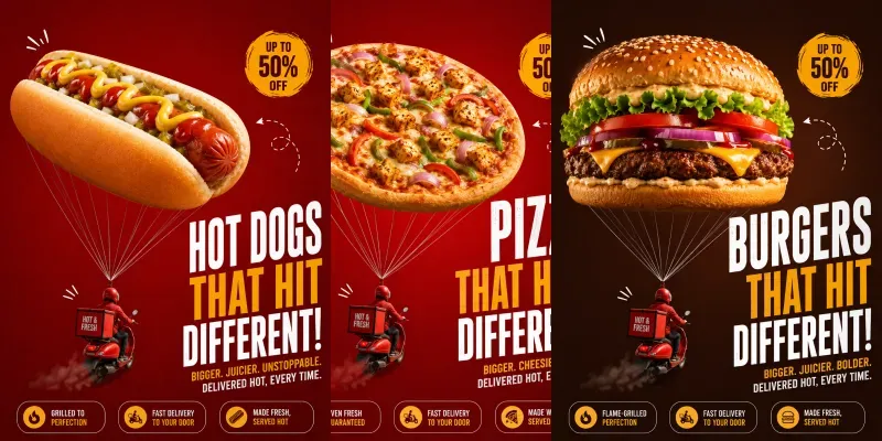 Premium Restaurant Social Ads generated by undefined