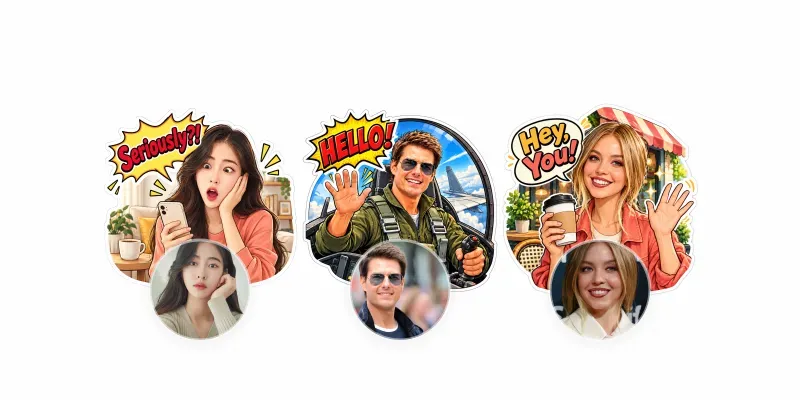 Personalized Comic Reaction Stickers