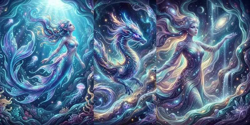 Ethereal Fluid Fantasy Art generated by undefined