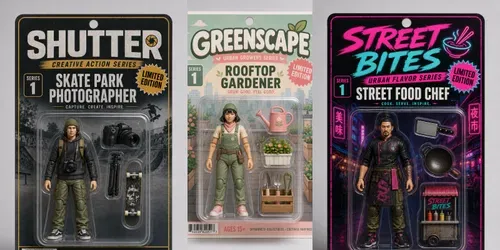 Collectible Action Figure Packaging Kits generated by chatgpt-image