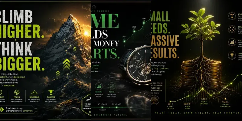 Wealth Mindset Posters generated by undefined