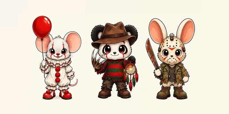 Cute Horror Mascot Tshirt Designs