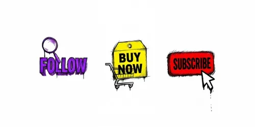 Comic Sketch Cta Buttons generated by grok-video