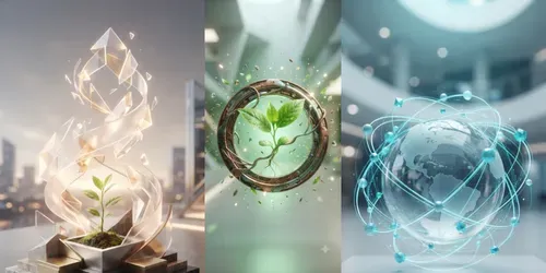 Business Growth Concept 3D Illustrations generated by gemini-image