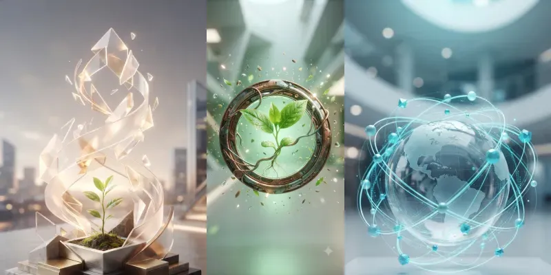 Business Growth Concept 3D Illustrations