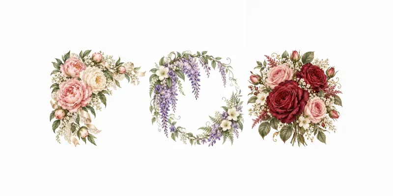 Victorian Botanical Clipart Generator