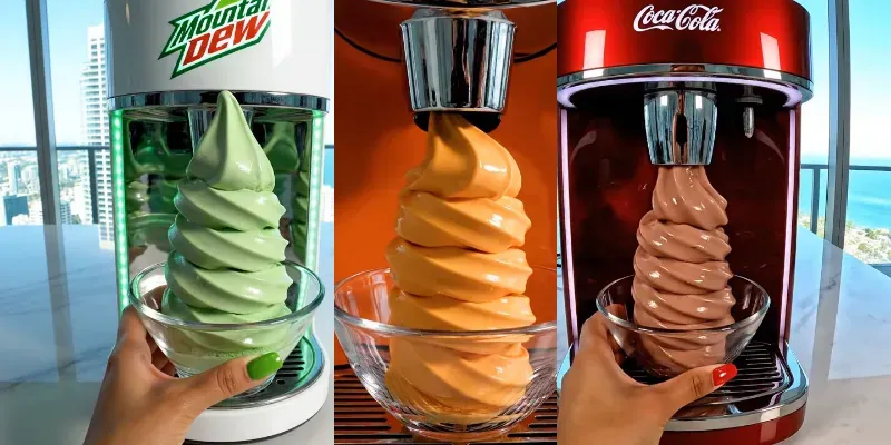 Soft Serve Ice Creams With Any Drinks generated by undefined