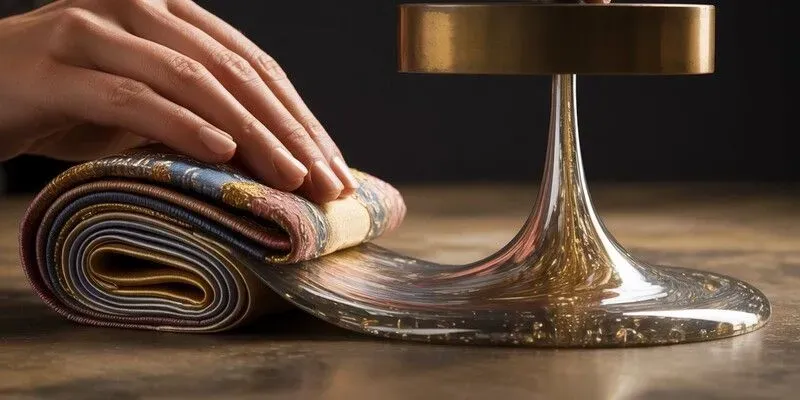 ASMR Macro Fabric Crush Visuals generated by undefined