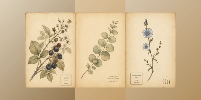 Vintage Botanical Art Prints generated by undefined