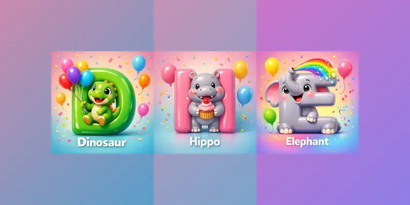 3D Cute Alphabet Character Creators generated by undefined