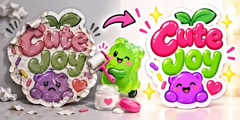 Cute Typography Badge Stickers generated by undefined