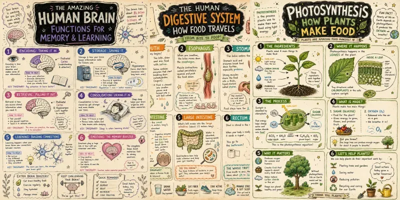 Hand Drawn Educational Sketchnotes generated by undefined