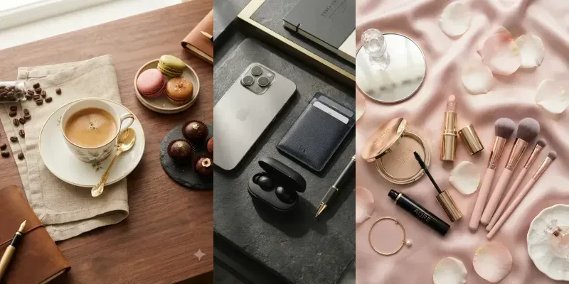 Luxury Flatlay Product Photos generated by undefined