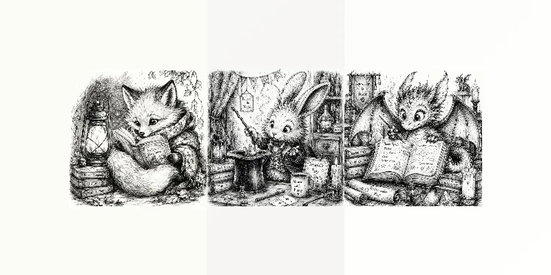 Whimsical Ink Creatures generated by undefined