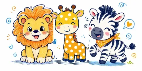 Cute Nursery Animal Doodles generated by chatgpt-image