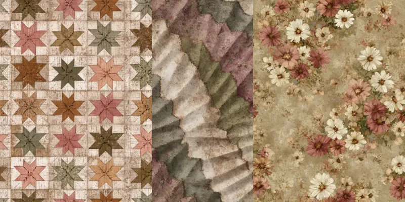 Vintage Rustic Taupe Seamless Pastels generated by undefined