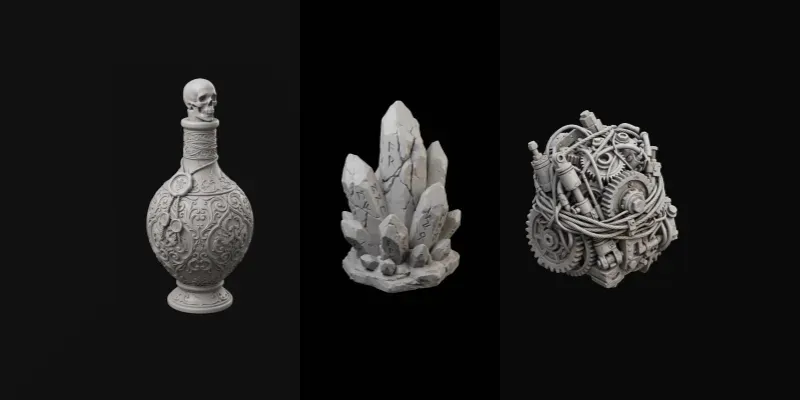 3D Crafting Loot Materials