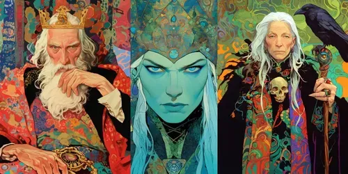 Vintage Fantasy Character Portraits 2 generated by midjourney