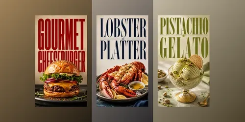 Luxury Food Presentation Posters generated by chatgpt-image