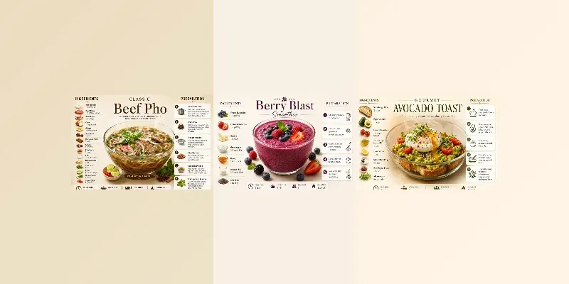 Professional Recipe Infographic Creators generated by undefined