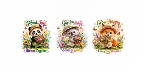 Cute Garden Animal Tees generated by chatgpt-image