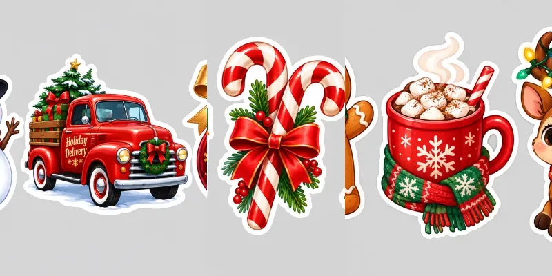Kawaii Yuletide Diecut Graphics generated by undefined