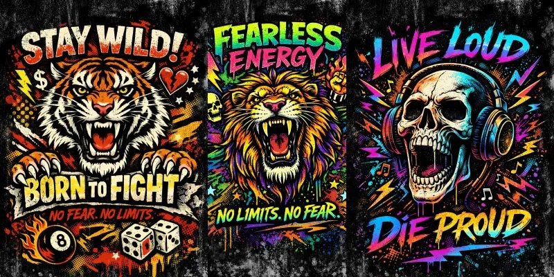 Streetwear Tiger Tee Designs generated by undefined