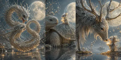 Sheltered Crane Princesses generated by chatgpt-image