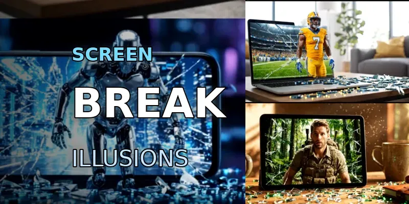 Surreal Screen Break Illusion Videos generated by undefined