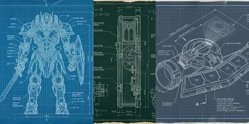 Vintage Technical Blueprints generated by gemini-image