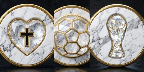 3D Luxury Marble Crystal Icons generated by imagen