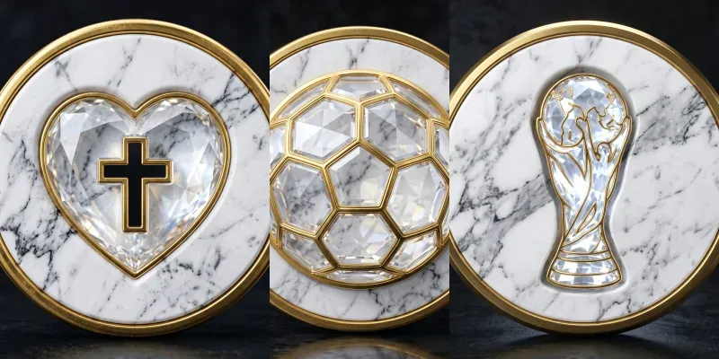 3D Luxury Marble Crystal Icons generated by undefined