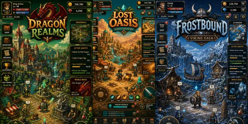 Pixel Game Promo Studios generated by undefined