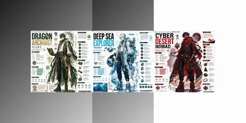 Character Codex Futuristic Poster Series generated by chatgpt-image
