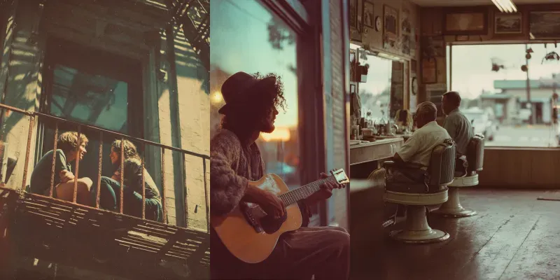 Vintage Film Grain Lifestyle Moments generated by undefined