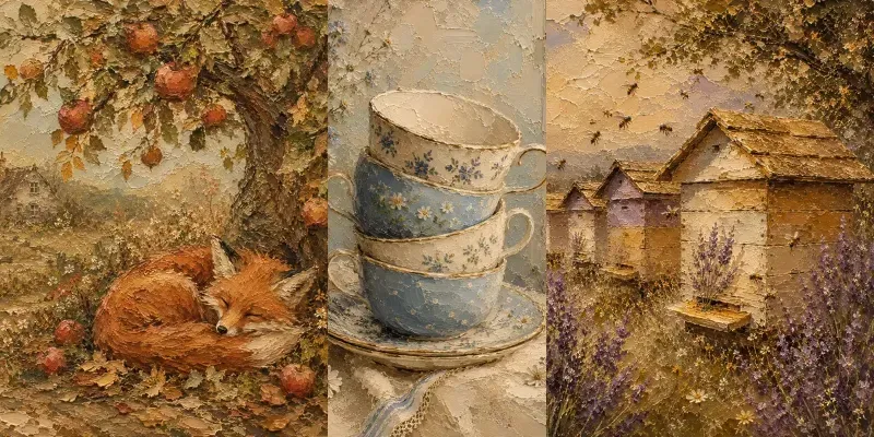 Rustic Textured Canvas Art generated by undefined