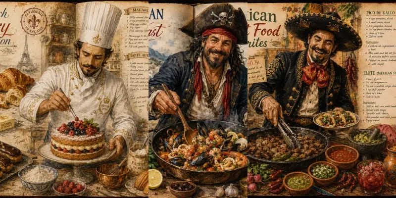 Vintage Recipe Journal Art generated by undefined