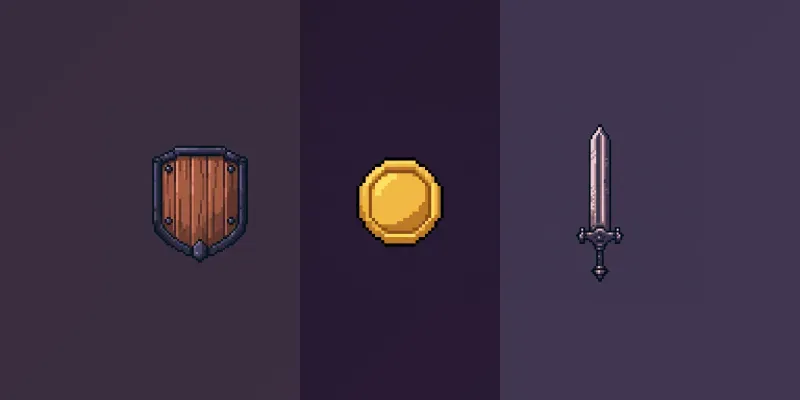 16bit Pixel Art Game Icons