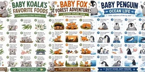 Cute Baby Animal Facts Guides generated by chatgpt-image