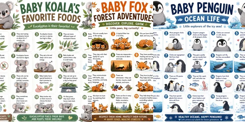 Cute Baby Animal Facts Guides generated by undefined