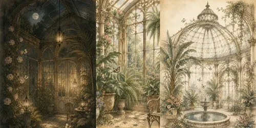 Victorian Conservatory Butterfly Art generated by chatgpt-image