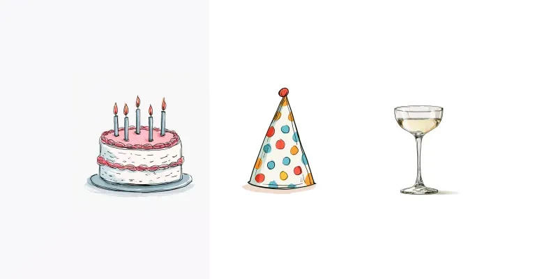 Trendy Handdrawn Event Doodle Cliparts generated by undefined