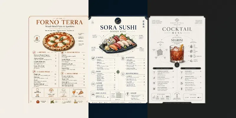 Data Driven Food Menus generated by undefined