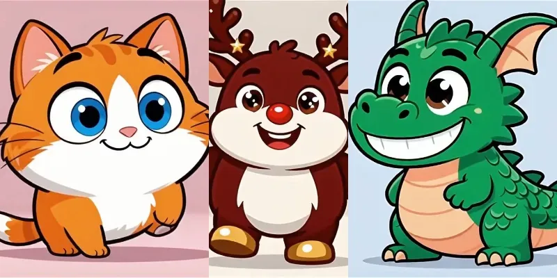 Animated Cartoon Cute Characters generated by undefined