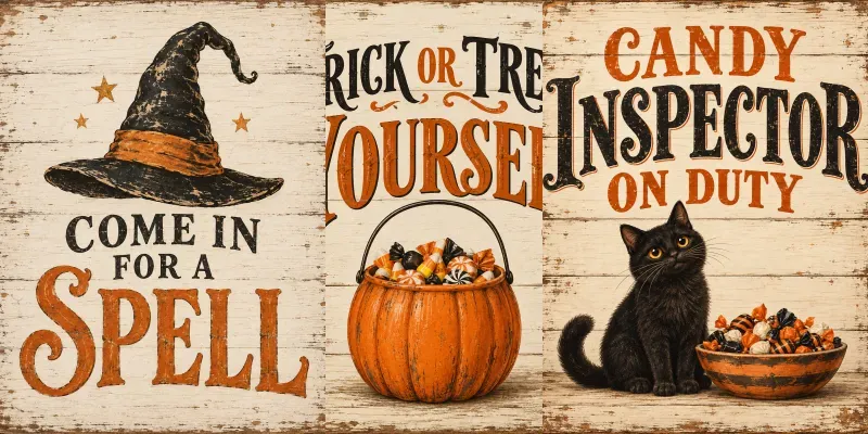 Funny Halloween Sign Templates
