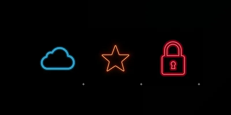 Neon Glow Line Icon Generator generated by undefined